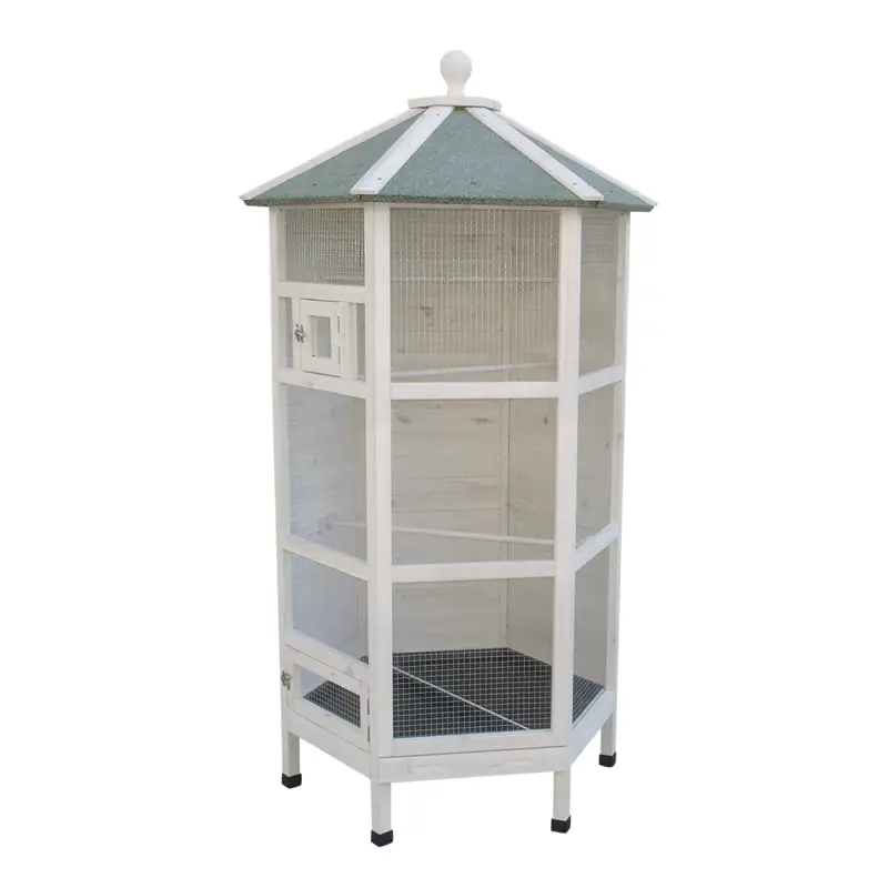 Acheter Direct Duvoplus – Voli&egrave;re WoodlandHexagon Cottage – 100x86x185cm