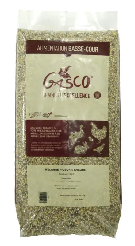 Gasco – M&eacute;lange de Graines pour Pigeon 4 Saisons Livraison Express