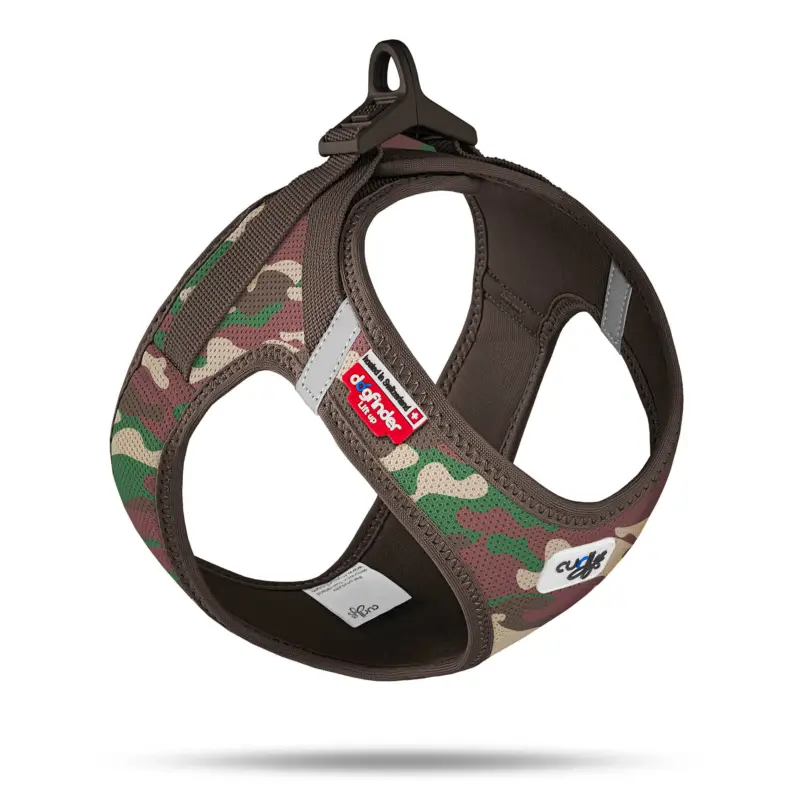 Prix Promo Curli - Harnais Veste Boucle Curli Clasp Camouflage pour Chien