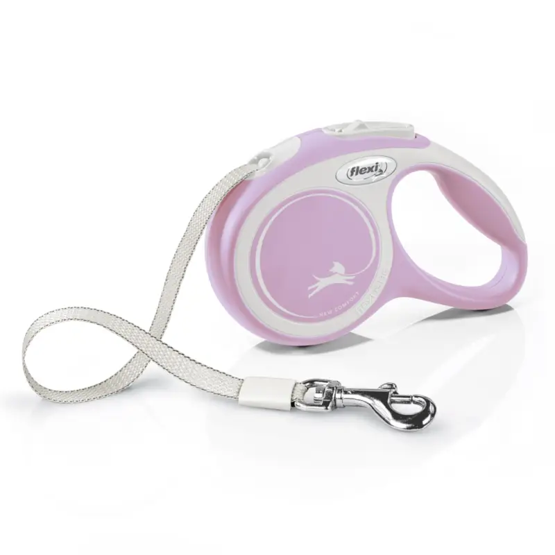 Flexi – Laisse New Confort avec Sangle pour Chien Rose Vente Directe