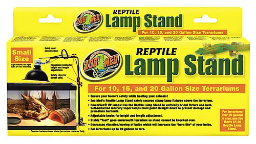 Zoomed – Support De Lampe Sur Pied R&eacute;glable Lamp Stand pour Terrarium – 61cm Certifié