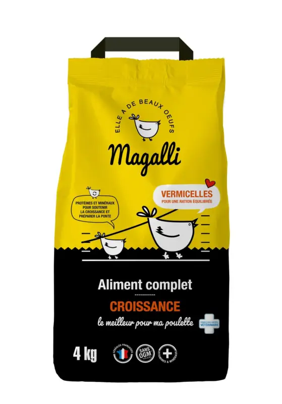 Achat Immédiat Magalli – Aliment Complet Croissance aux Vermicelles pour Basse-cour