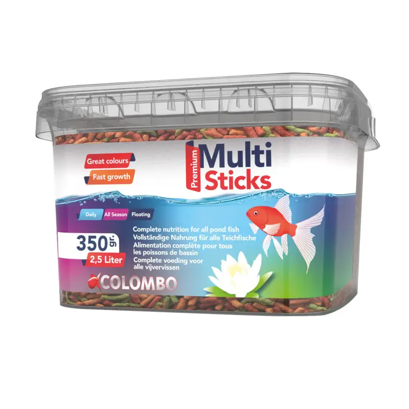 Authentique Colombo – Aliment en Multi Sticks pour Poissons de Bassin