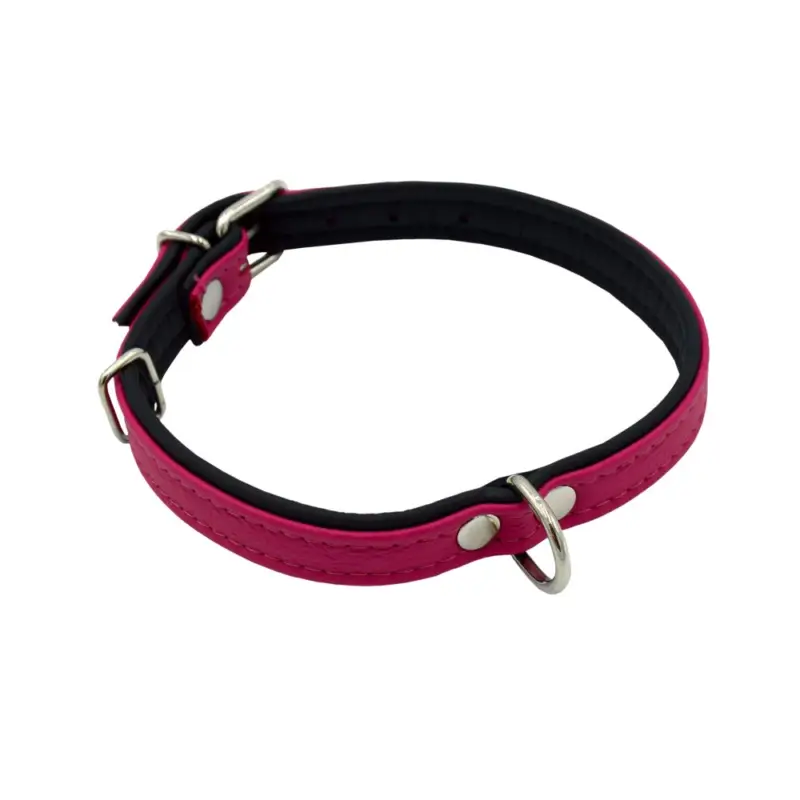 Remise Comme Un Roi – Collier Cuir So Chic Rose / Noir pour Chien