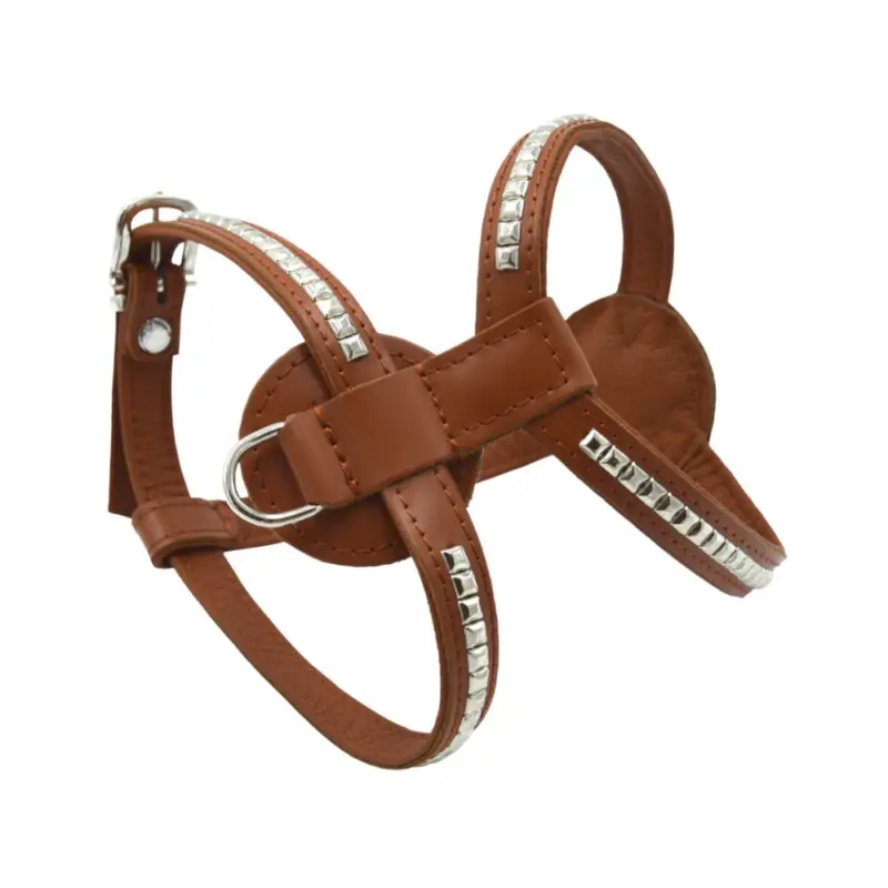 Comme Un Roi – Harnais Bulldog Cuir So Chic Caramel pour Chien Dernier Modèle