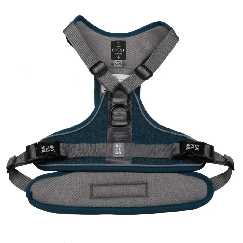 Must-Have Duvoplus – Harnais Classic Ultimate Fit No-Pull Bleu P&eacute;trol pour Chiens