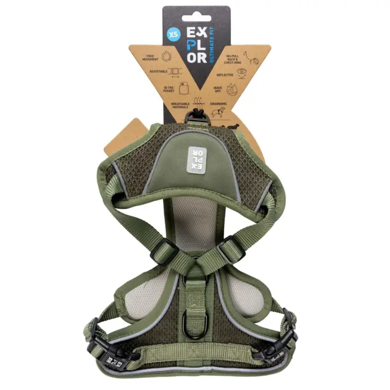 Duvoplus - Harnais Classic Ultimate Fit No-Pull Vert pour Chiens Meilleur Prix
