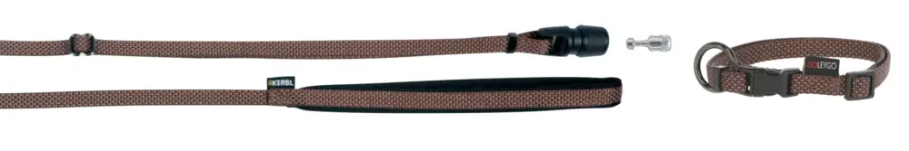 Bon Plan Goleygo - Ensemble Laisse Collier et Goupille Marron pour Chien