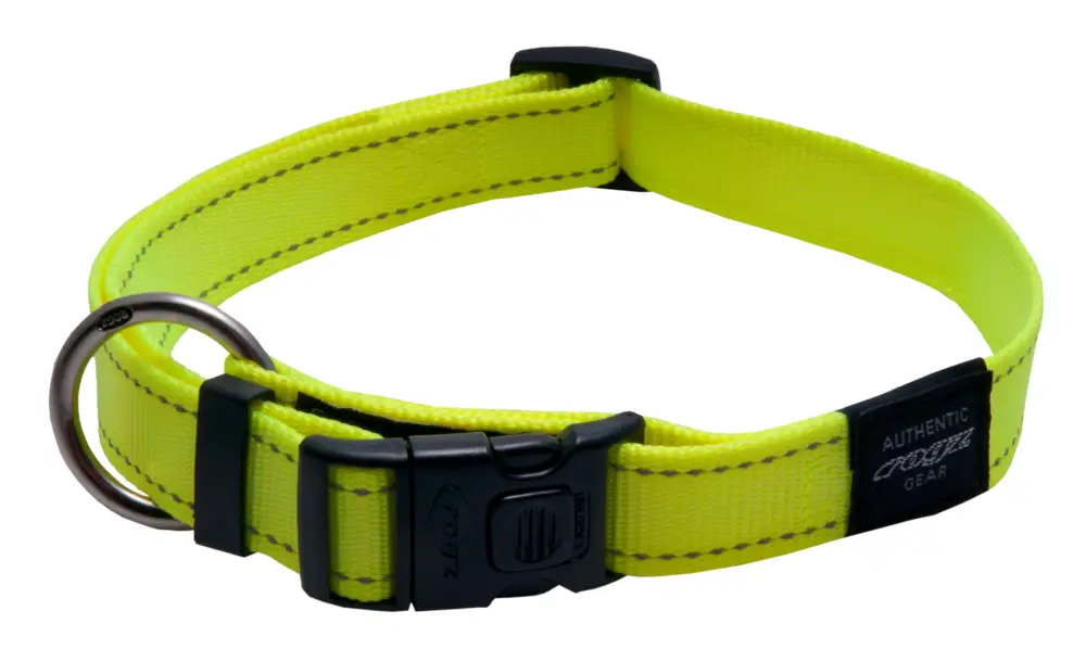 Haute Qualité Rogz – Utility Collier R&eacute;fl&eacute;chissant Jaune