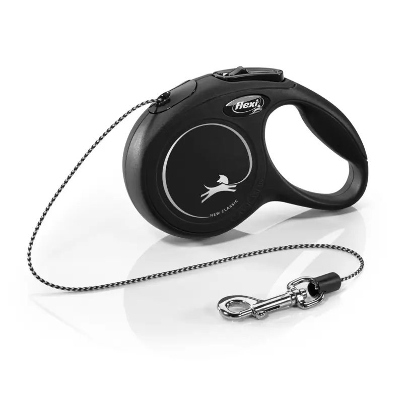 Marque Flexi – Laisse Classic avec Cordon Noir pour Chien