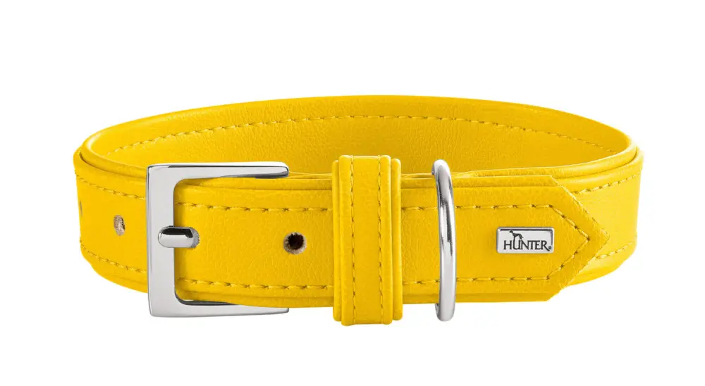 Meilleur Prix Hunter – Collier Amalfi en Similicuir Jaune pour Chiens
