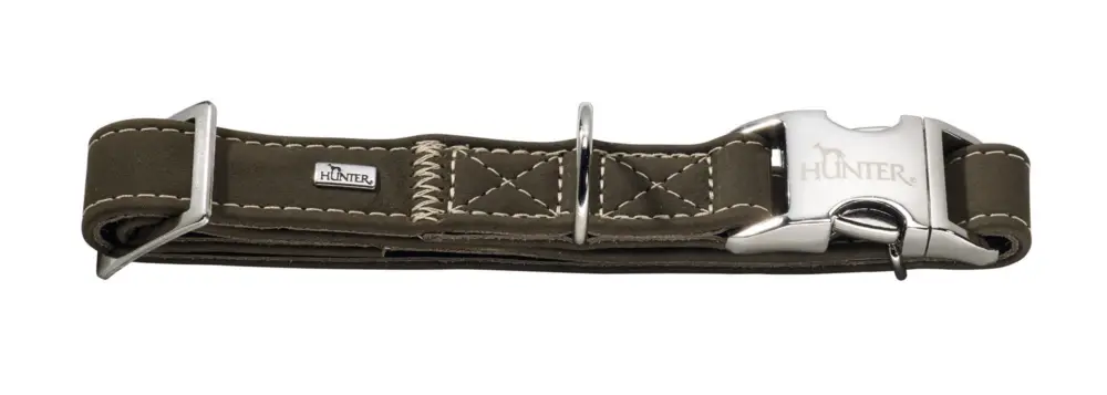 Paiement Sécurisé Hunter – Collier Hunting Alu-Strong en Cuir de B&oelig;uf Vert Olive