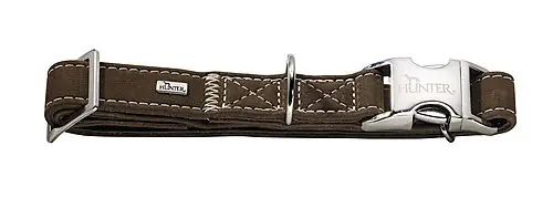 Hunter - Collier Hunting Alu-Strong en Cuir de Bœuf Marron Prix Bas