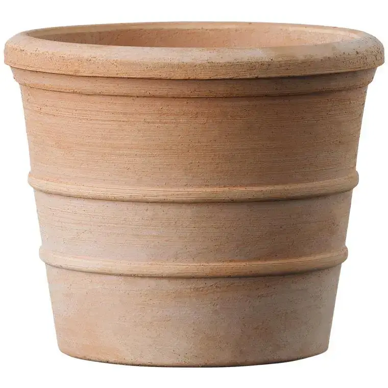 Vente Directe Pot Vaso en terre cuite coloris Terre rosée Deroma Vaso mini Siena Toscana – Ø 11 x H 9,4 cm