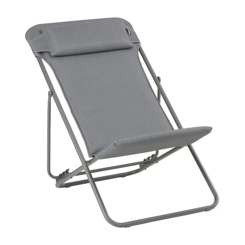Bon Marché Maxi Transat BeComfort® tube titane silver Lafuma Mobilier – 62 x 83 x 94 cm