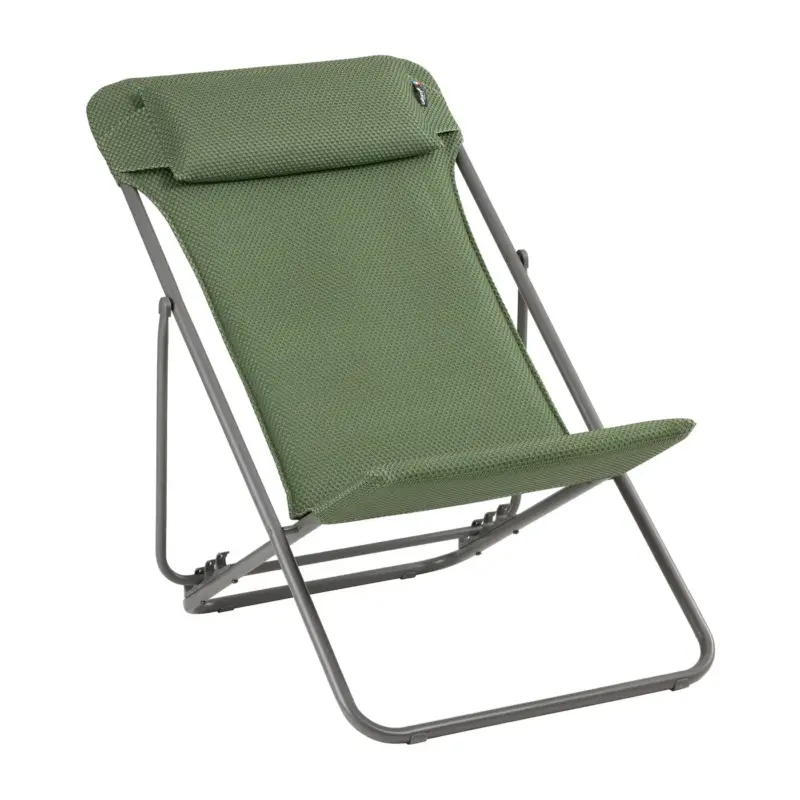 Maxi Transat BeComfort® tube titane olive Lafuma Mobilier – 62 x 83 x 94 cm Promotion