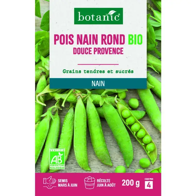 Acheter Direct Graines de pois nain rond douce provence bio botanic® – graines nain semer