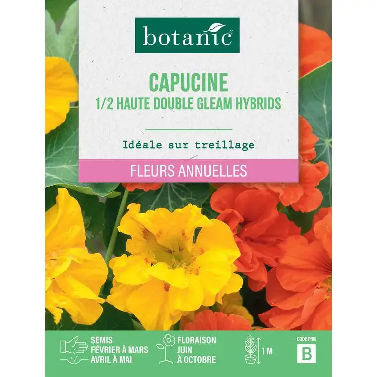 Prix Promo Graines de fleurs de Capucine demihaute double Gleam Hybrids botanic®