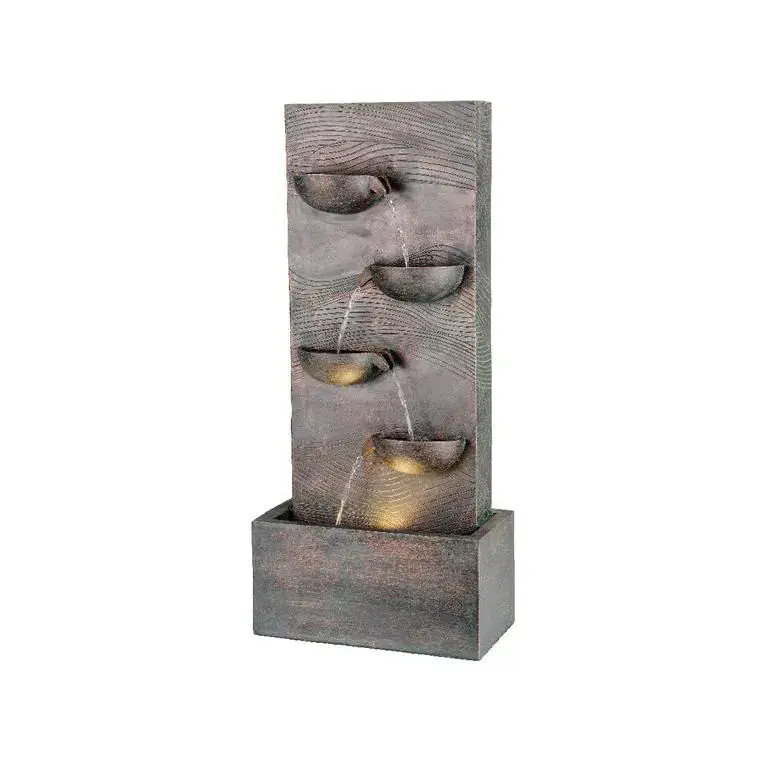 Fontaine en polyrésine coloris anthracite – 21,5 x 41 x 89,5 cm Haute Qualité
