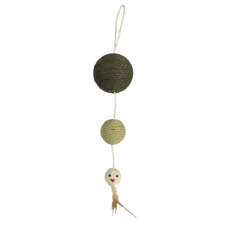 Jouet à griffer pour chat coloris vert Bobby Plume - 55 x 12 cm Prix Promo