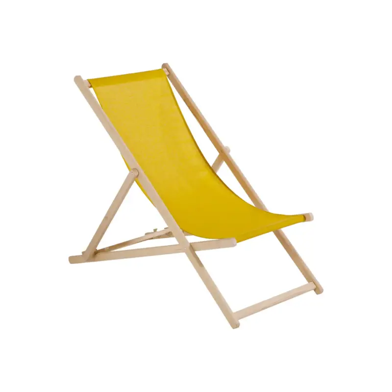 Fauteuil chilienne agrafée coloris jaune en coton – 132 x 55 x 35 cm Achetez Aujourd&rsquo;hui