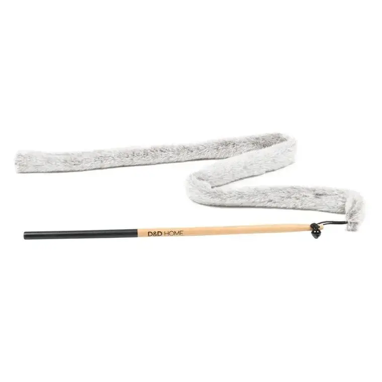 Canne à pêche pour chat coloris gris D&D Home Lovi – 35 x 1,5 x 1,5 cm Vente Directe