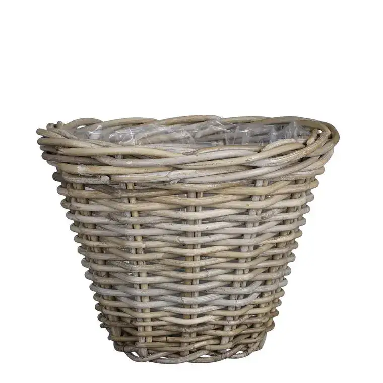 Top Vente Panier rond en osier gris Marcia - Ø 35 x H 25 cm
