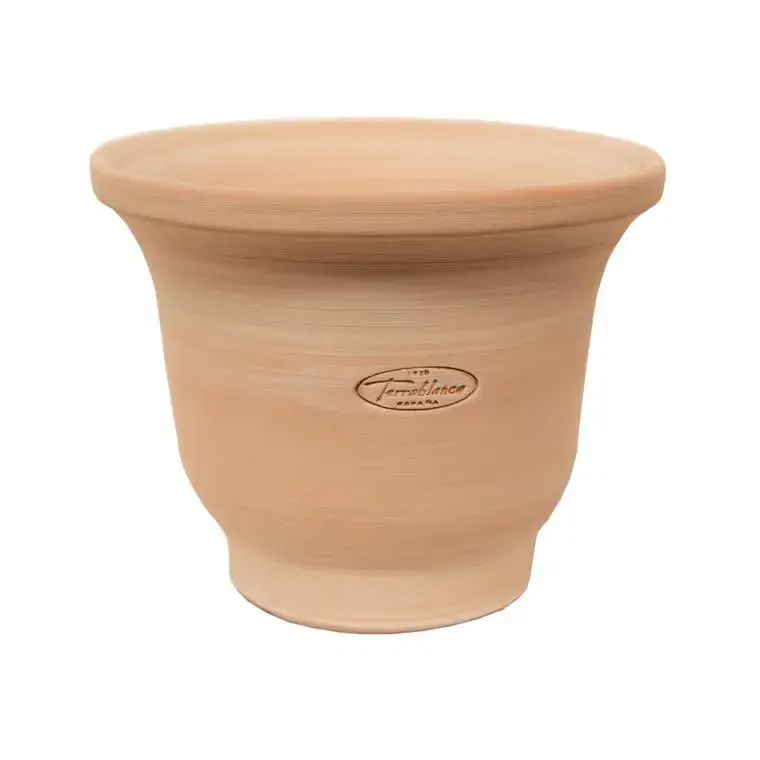 Pot en terre cuite claire Terrablanca Campanilla – Ø 21 x H 17 cm Seulement Aujourd&rsquo;hui