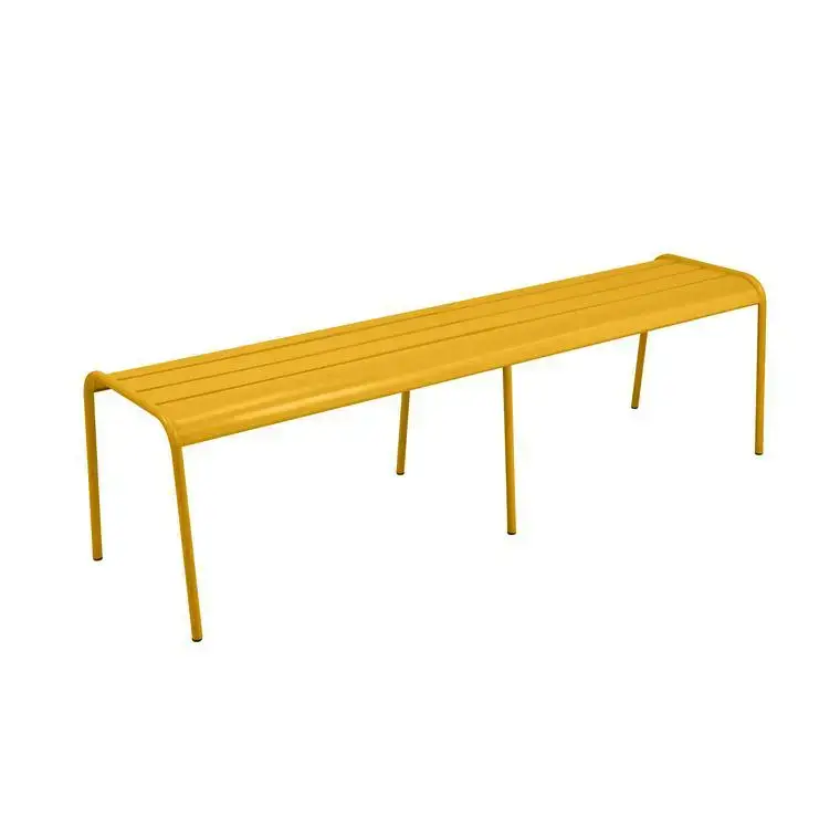 Haute Qualité Banc coloris jaune en acier Monceau – 160 x 77 x 45 cm