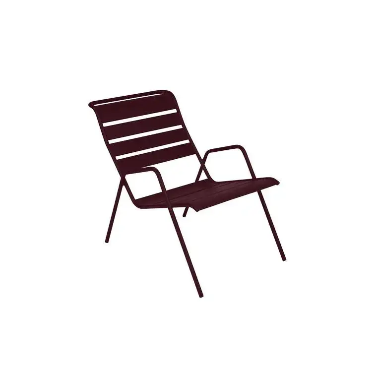 Fauteuil bas coloris rouge en acier Monceau Acheter En Ligne