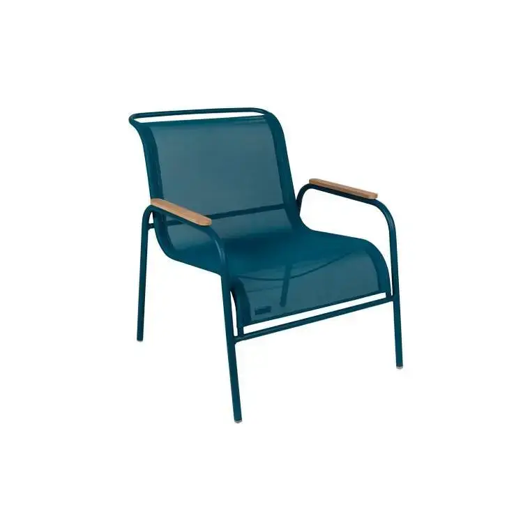Fauteuil lounge coloris bleu en acier Coolside Fermob – 87 x 77 x 86 cm Quantité Limitée