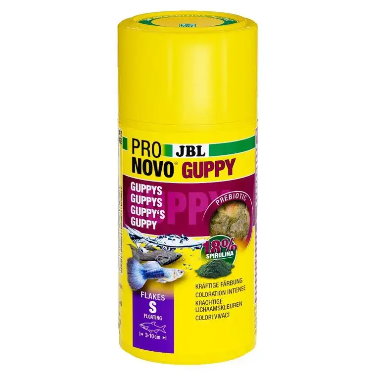 Alimentation pour guppys et poissons ovovivipares JBL Pronovo flocons – 100 ml Must-Have