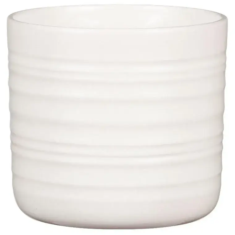 Cache-pot en céramique blanc Scheurich 850 Soft Wool - Ø 12 cm Commander Maintenant