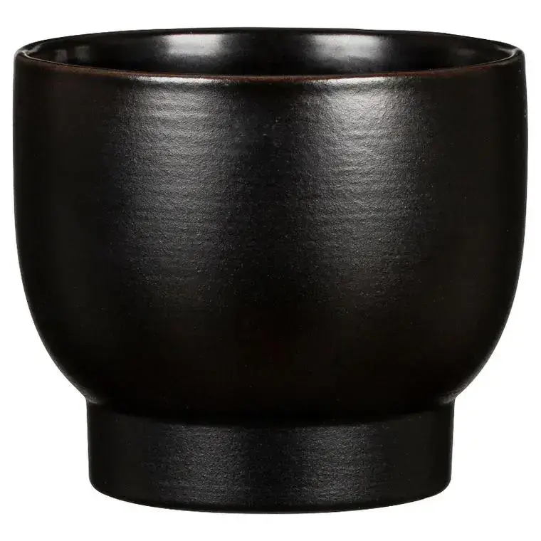 Top Vente Cache-pot en céramique noir Scheurich 930 Ebano - Ø 15 cm