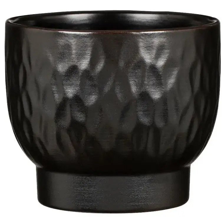 Nouvel Arrivage Cache-pot en céramique noir Scheurich 931 Ebano – Ø 13 cm