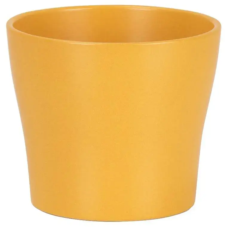 Cache-pot en céramique jaune Scheurich 808 Curcuma – Ø 15 cm Prix Choc