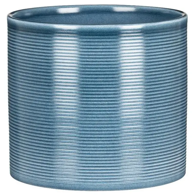 Cache-pot en céramique bleu Scheurich 828 Blue Jeans – Ø 12 cm Satisfait Ou Remboursé