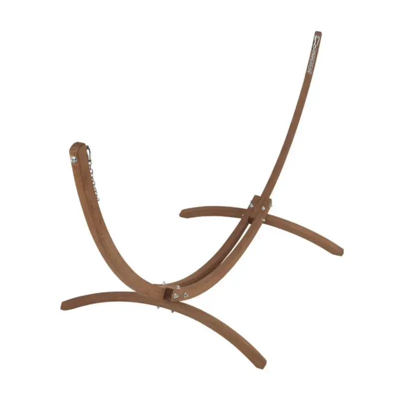 Prix Choc Support fixe pour hamac coloris beige en bois Jobek - 350 x 136,5 x 125 cm