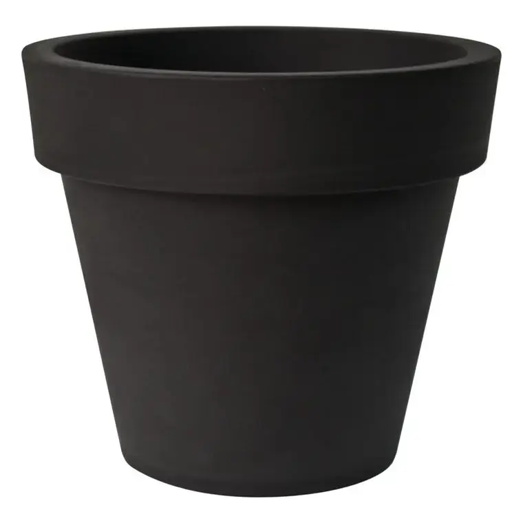 Pot Ikon Tourterelle noir perle en polyéthylène Euro3plast - Ø 50 cm Expédié Aujourd'hui