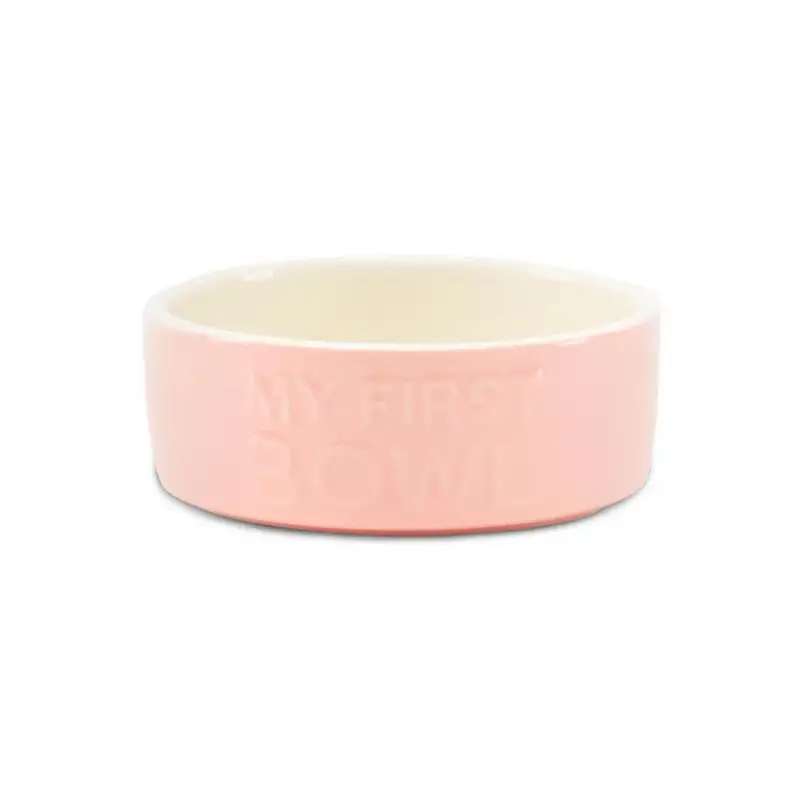 Gamelle pour chiot, chaton, lapin et cochon d&rsquo;Inde coloris rose en grès Scruffs ma première gamelle – 13 x 13 x 5 cm Quantité Limitée