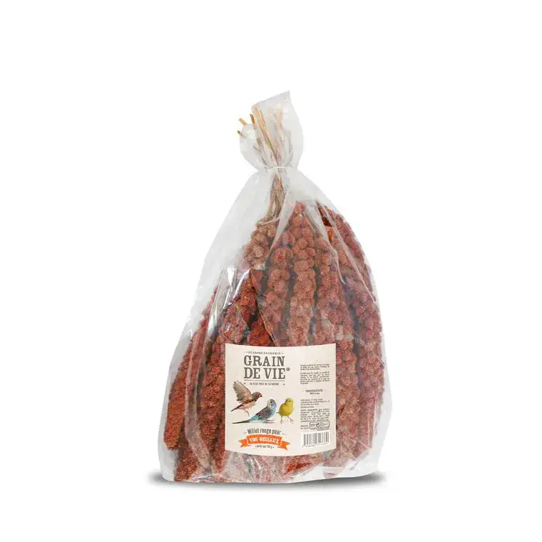 Millet rouge pour oiseaux Grain de Vie – 750 g Haute Qualité