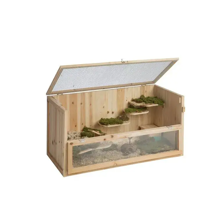 Promotion Maison pour rongeur en bois 2 niveaux Trixie – 100 x 50 x 50 cm