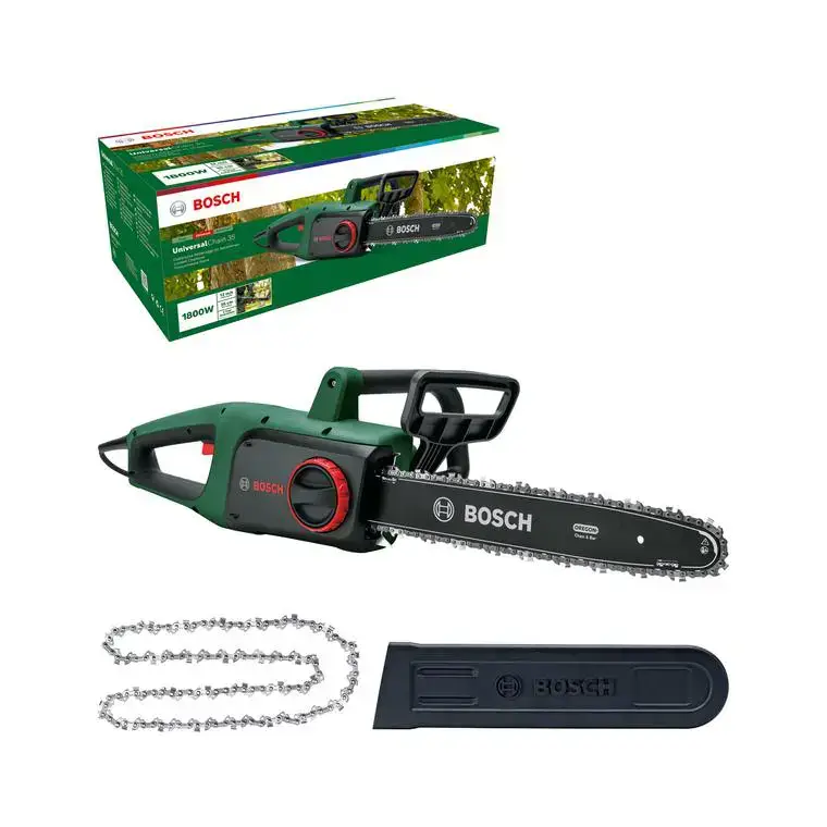 Promotion Tronçonneuse filaire électrique coloris vert UniversalChain 35 + chaîne Bosch® - 1800 W