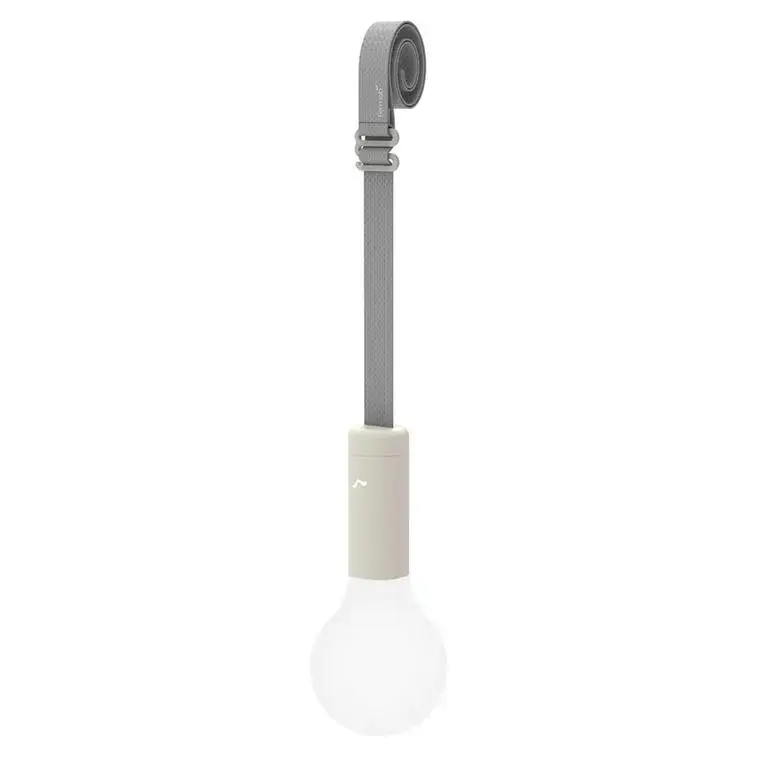 Authentique Sangle de suspension en polyester avec culot gris argile pour lampe Fermob Aplo – Ø 5x 100 cm