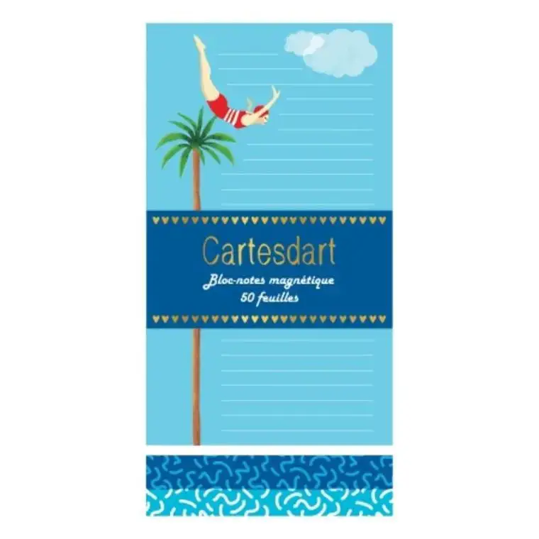 Bloc-notes magnétique (nm) Cartesdart – 10,5 x 21 x 1 cm Promotion