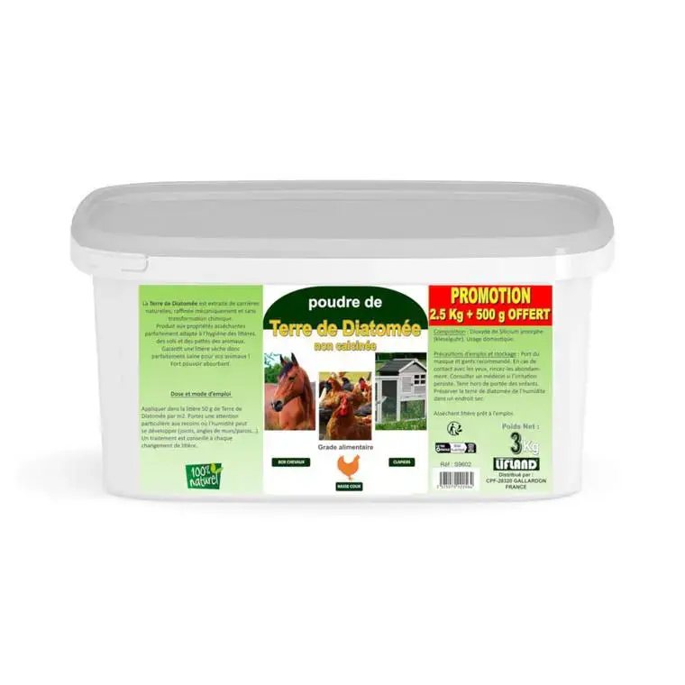 Expédition Rapide Poudre de terre de diatomée en seau Lifland - 3 kg
