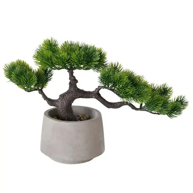 Soldes Bonsaï artificiel en pot gris – H 21 cm