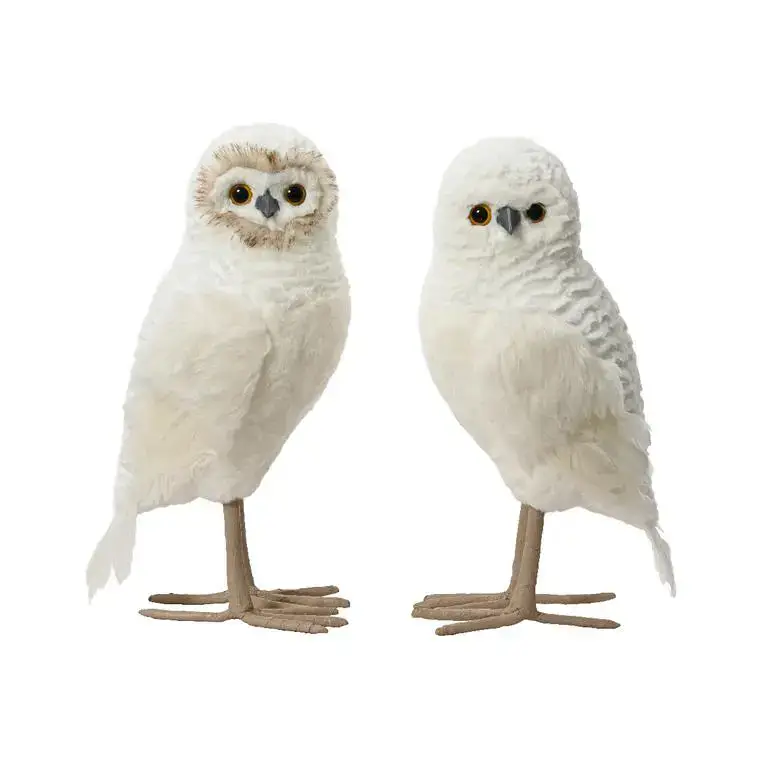 Chouette à poser en fourrure – H 50 cm Produit De Marque