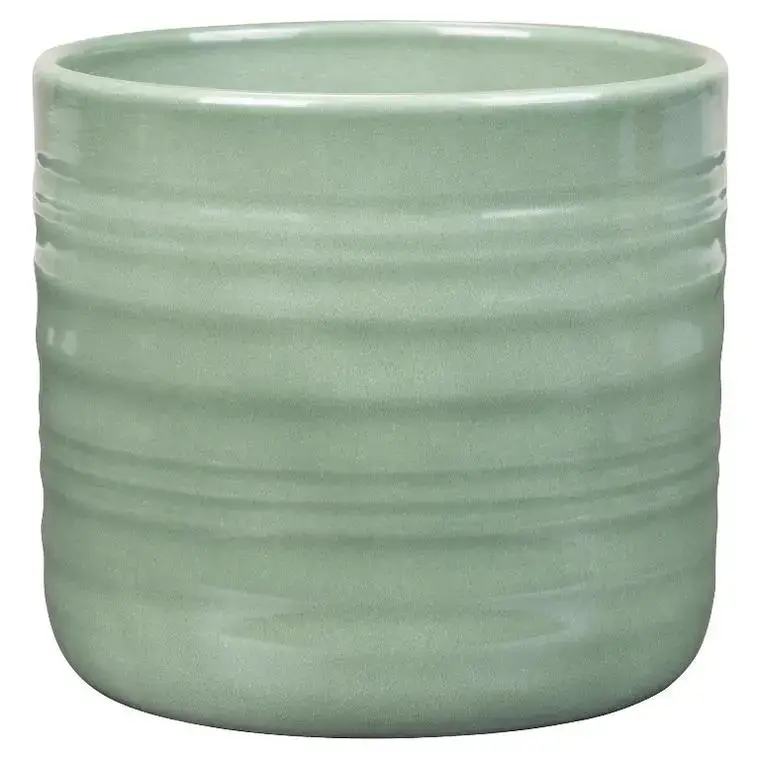 Cache-pot en céramique vert Scheurich 850 Salvia - Ø 12 x H 11,1 cm Satisfait Ou Remboursé