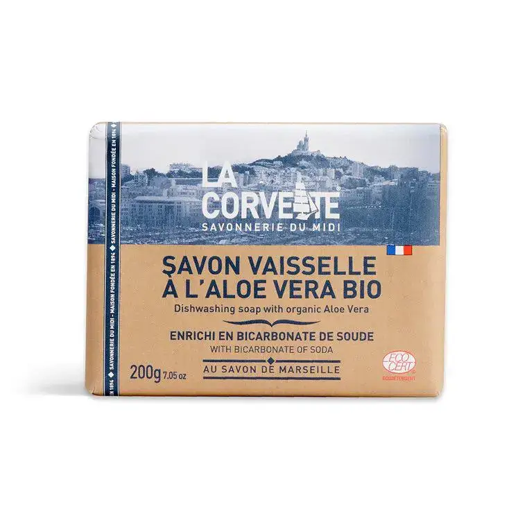 Pas Cher Savon vaisselle enrichi en bicarbonate & Aloe Vera – 200 g